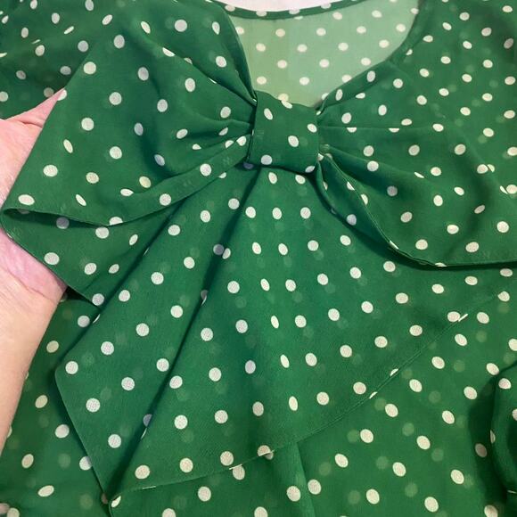 Sweet Pea New York & Company Polka Dot Blouse sz small - Picture 3 of 8
